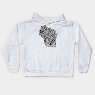 State of Wisconsin Maze Kids Hoodie